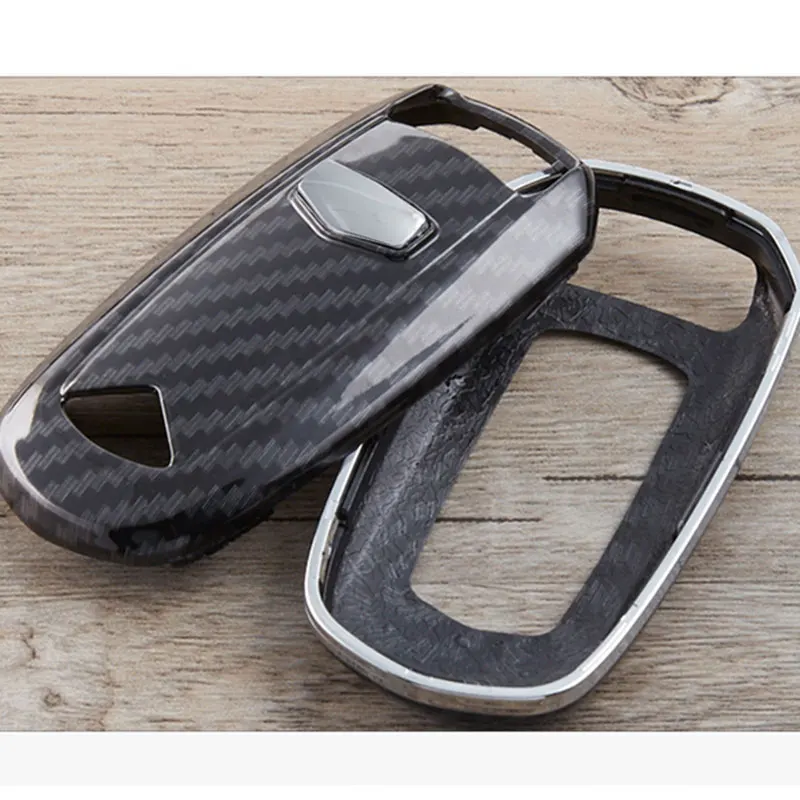 Карбоновый ABS чехол для автомобильного смарт ключа брелока Дистанционного