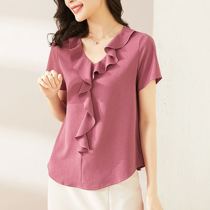 

Summer Korean Fashion Women Blouses Chiffon Office Lady Shirt Butterfly Sleeve Blusas Plus Size XXXL Womens Tops and Blouses