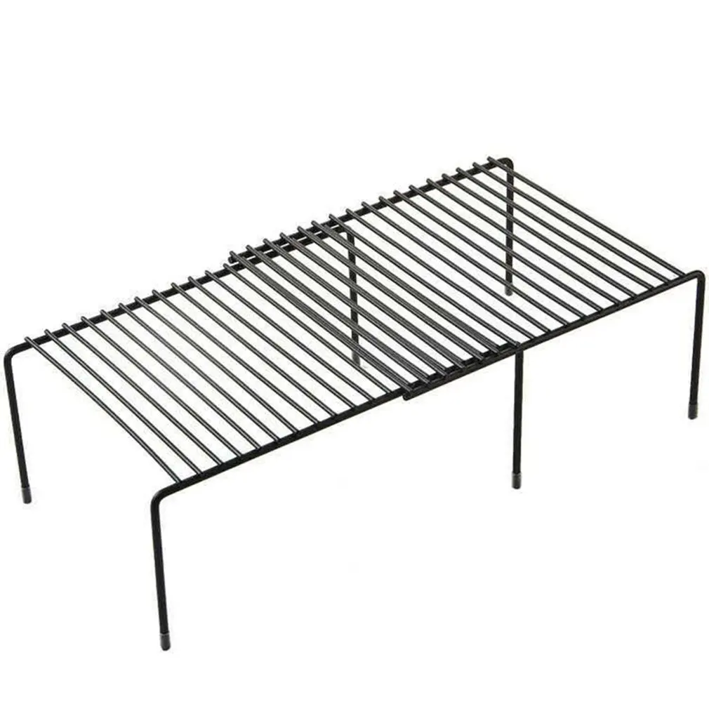 

Shelves Retractable Wrought Iron Kitchen Cabinets Dishes Layered Racks Bathroom Daily Necessities Racks