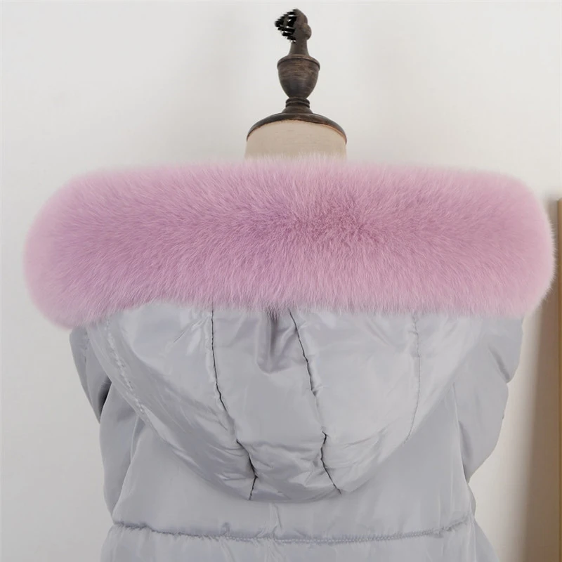 Новинка зимы натуральный Лисий меховой воротник женское пуховое пальто с