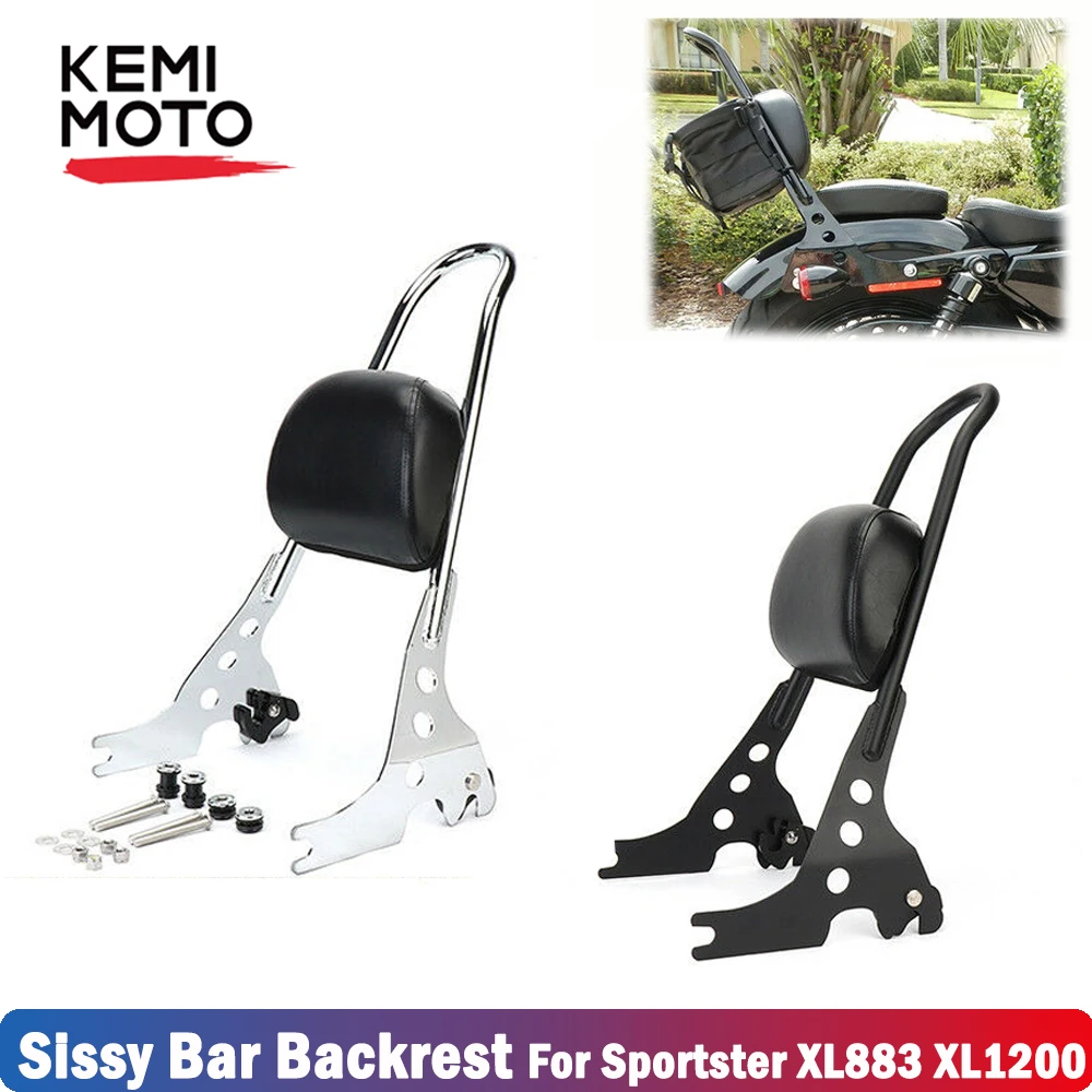 Стойка Сисси Бар задняя пассажирская спинка подушка коврик мотоцикл багаж