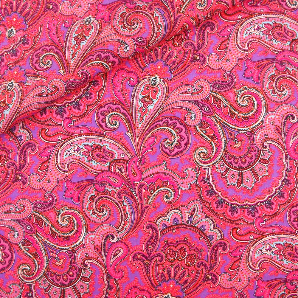 Хлопчатобумажная Поплиновая ткань с принтом богемный цветочный дизайн на