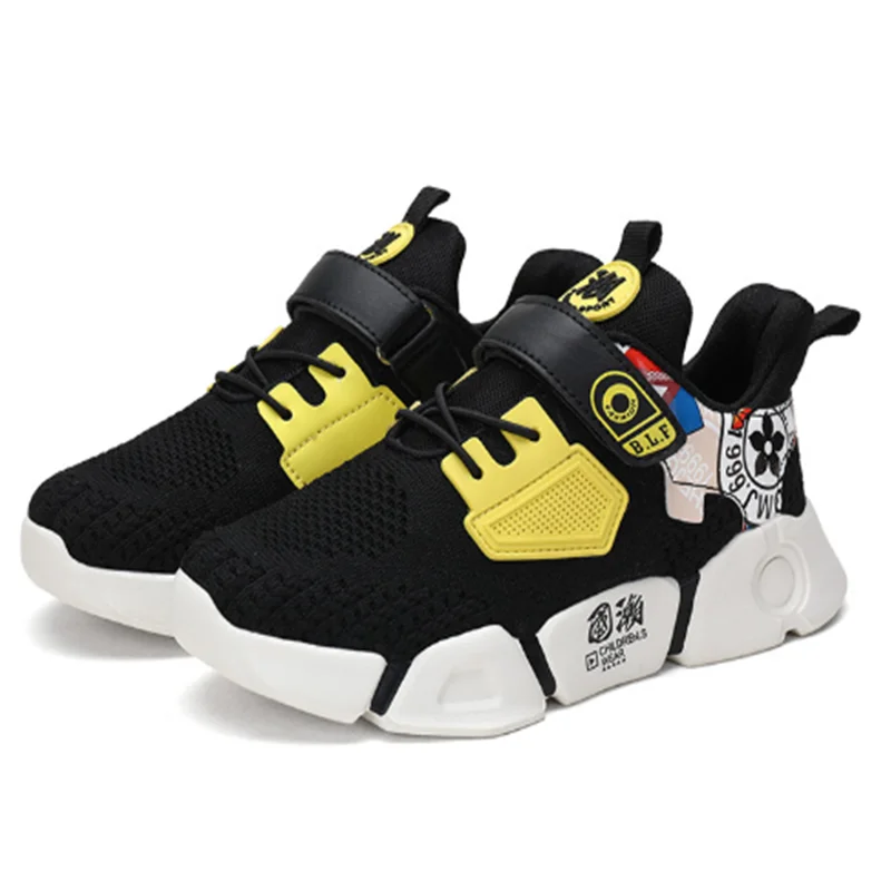 2020 Sale Lightweight Kids Sneakers Breathable Boys Girls Shoes Non-slip Children's Casual Flying Woven Mesh | Детская одежда и