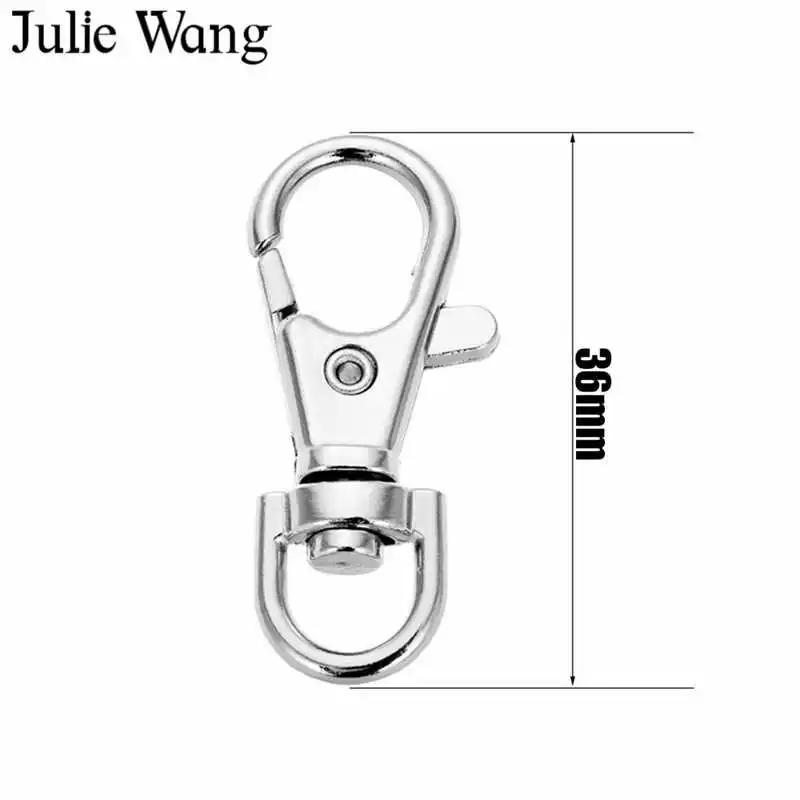 Julie Wang 10 шт. шарнирная застежка Омар зажимы крюк сплит кольцо для ключей с