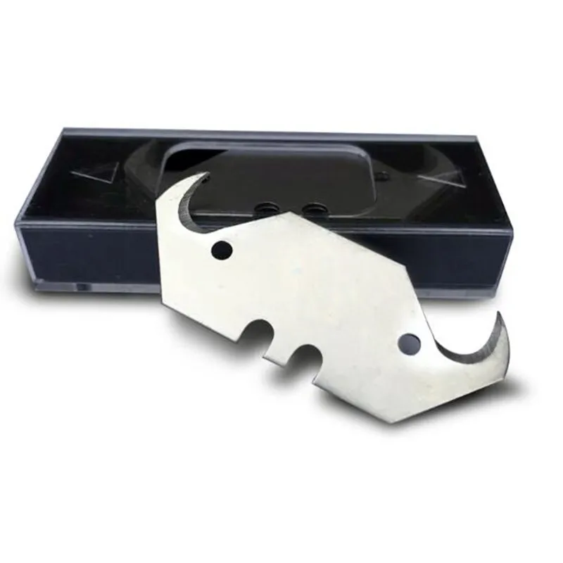 

10pc Blades for dolphin knife PVC floor tool Heavy Duty Steel Hook Blades Fish shape Knife Spare Parts