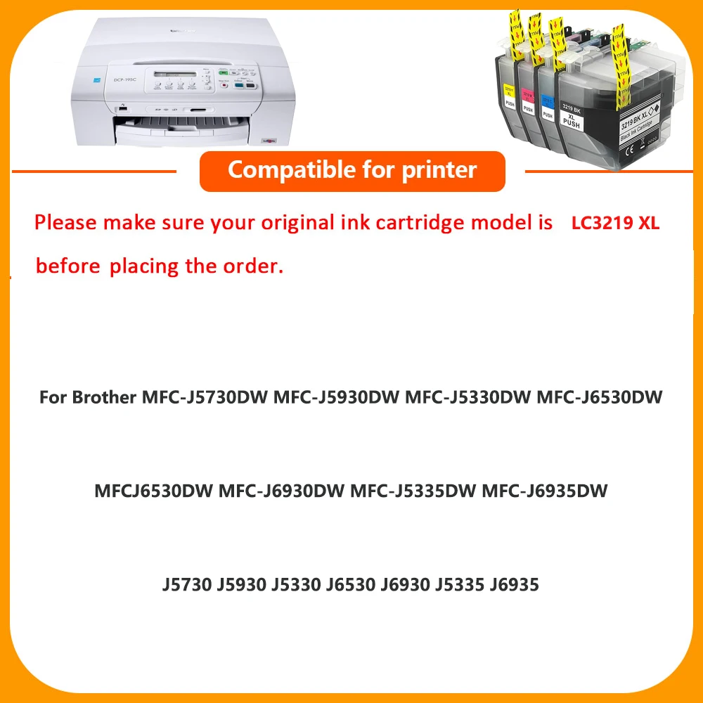 Совместим с картриджем Brother LC 3219 LC3219 MFC-J5330DW MFC-J5335DW MFC-J5730DW MFC-J6930DW J5930DW | Компьютеры и