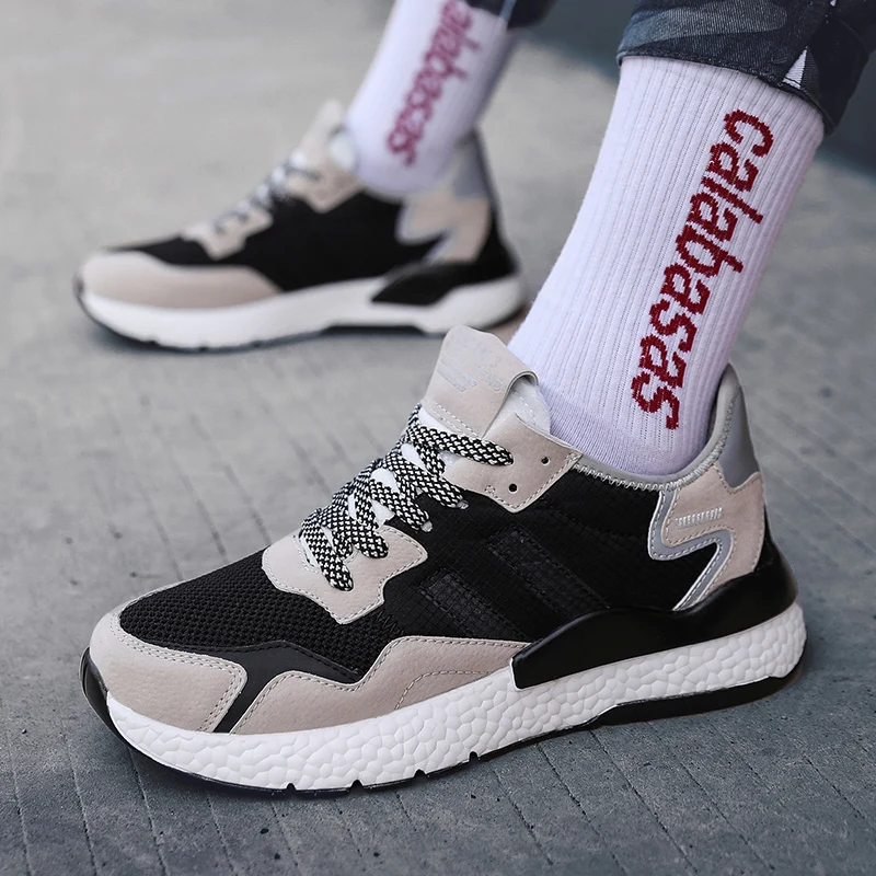 Мужская Легкая беговая Обувь со шнуровкой спортивная обувь высокого качества