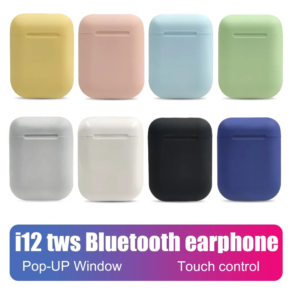 I12 TWS, беспроводная гарнитура с сенсорной клавишей, Bluetooth 5,0, спортивные стерео наушники для iPhone, Xiaomi, huawei, samsung, смартфон
