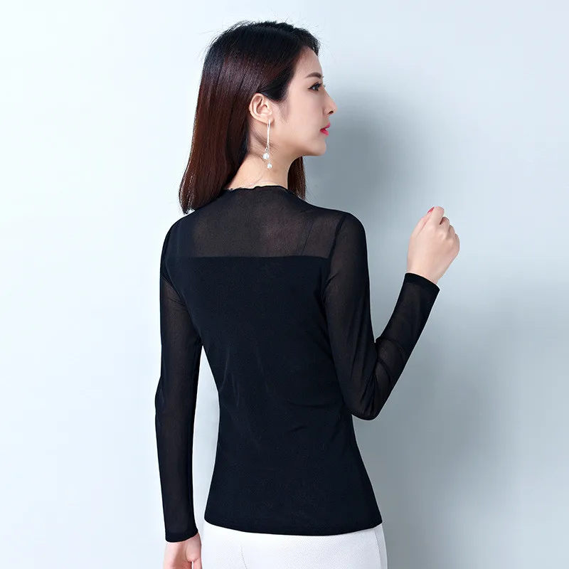 Женская футболка в Корейском стиле с длинным рукавом роскошные вечерние топы