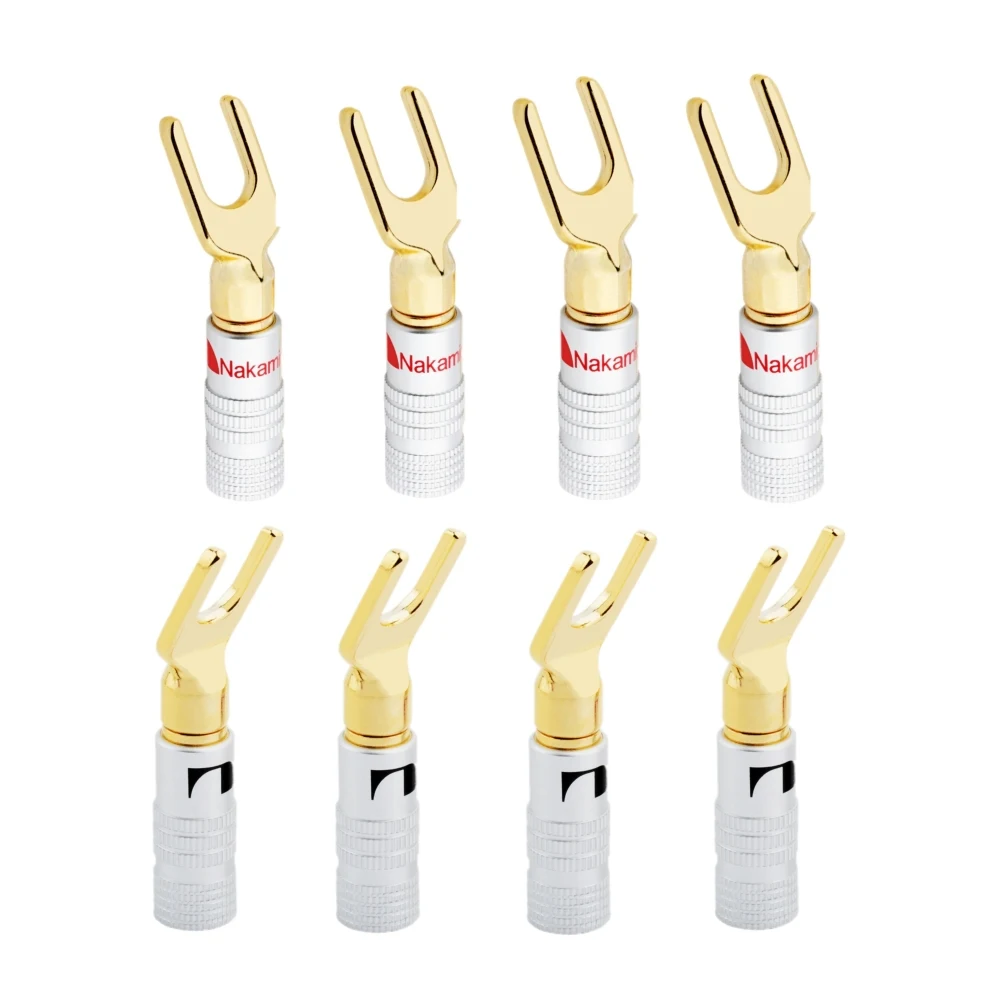 8 шт. позолоченная латунь класса НАКАМИЧИ интерполяция Y/U образный винт лопатка Банановый штекер