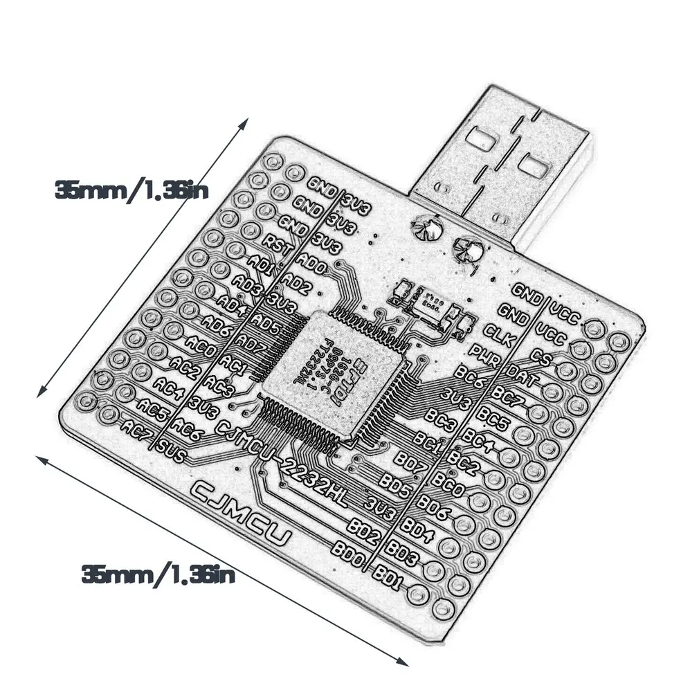 CJMCU-2232 FT2232 HL USB UART FIFO SPI I2C JTAG RS232 модуль FT2232HL N9P6 | Строительство и ремонт