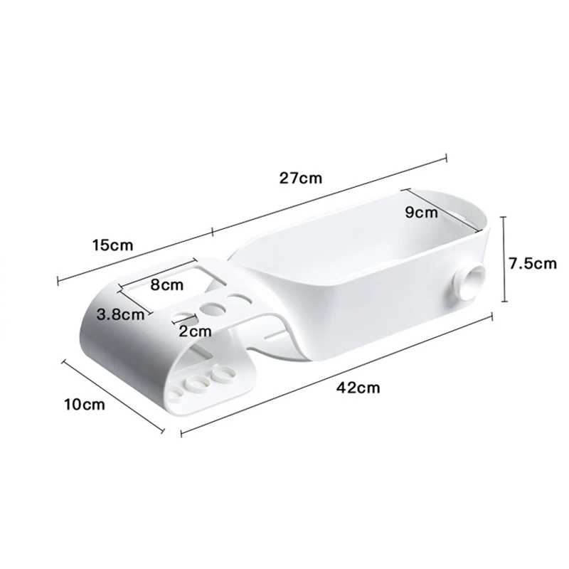 

Wall-Mounted Storage Rack Shampoo Cosmetic Towel Holder Toothbrush Rack Bathroom Shelf Toilet Household Bathroom Accessories