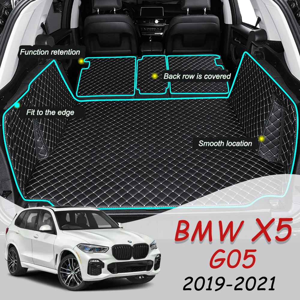 

Custom leather Car Trunk Mats For BMW X5 G05 2019-2021 Rear Trunk Floor Mat Tray Carpet Mud