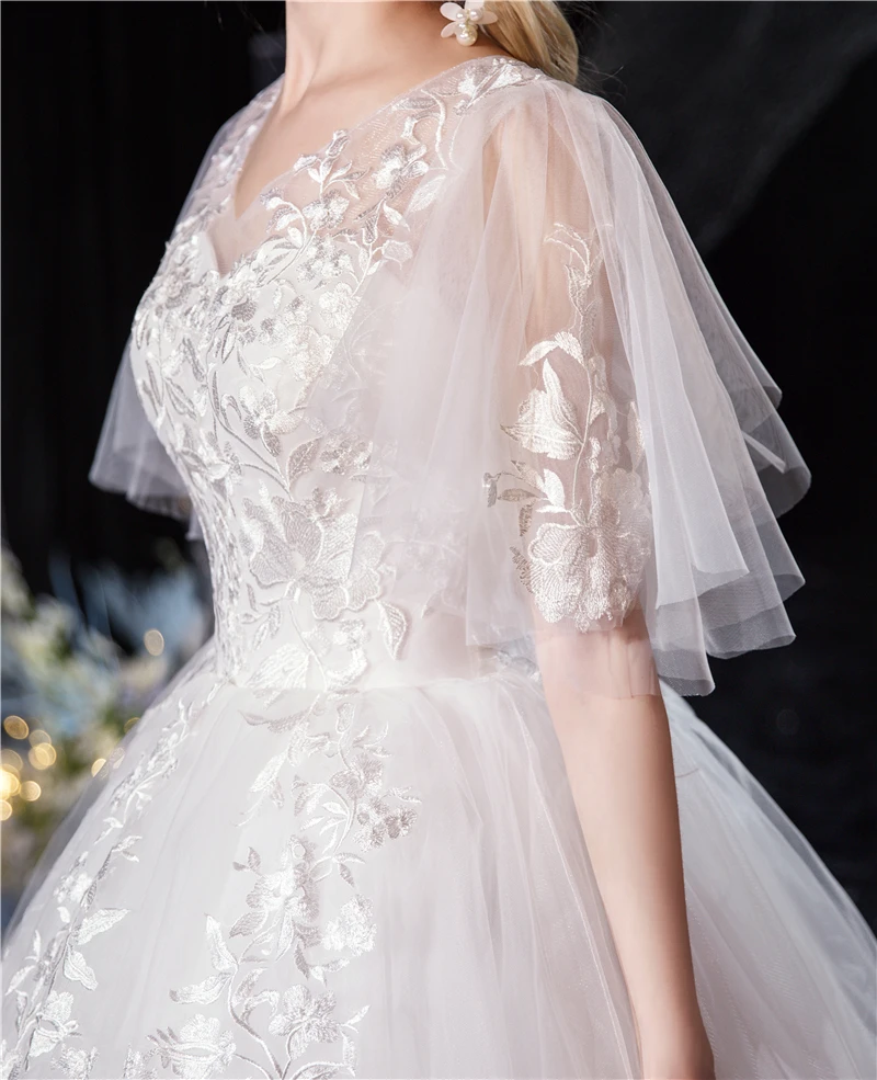 Винтажные Новый стиль летучая мышь Vestido De Noiva 2021 свадебное платье с коротким