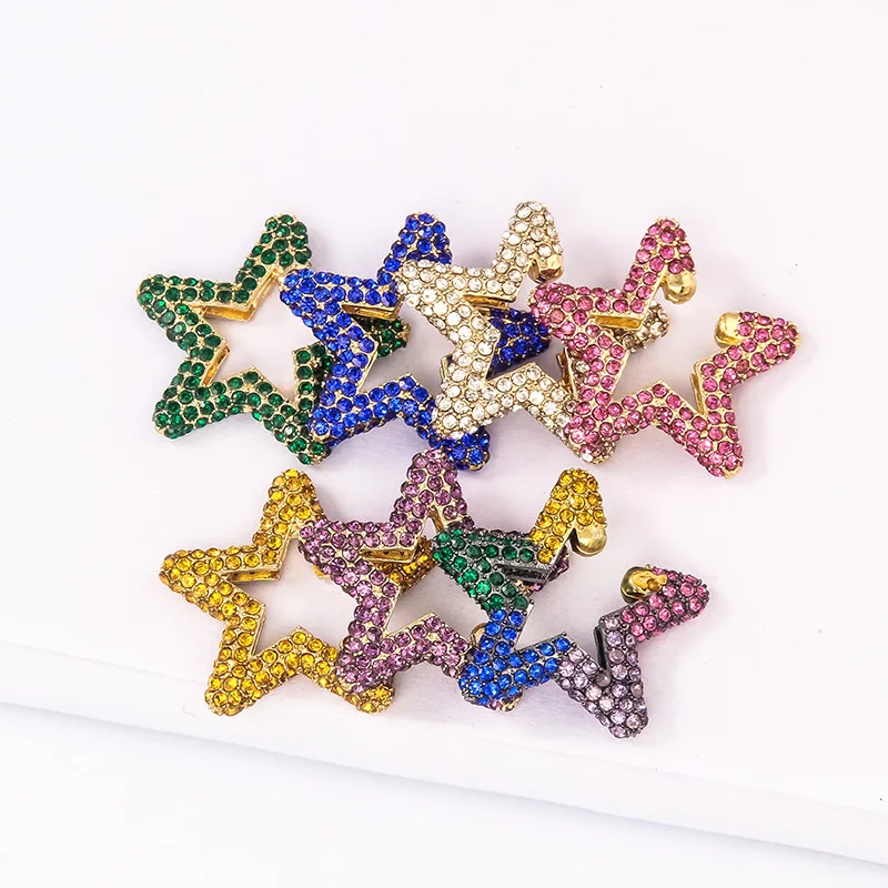 

Ear Clips Personality Zircon Star Shape Stud Earrings Trendy No pierced Earrings for Women Fashion Jewelry 2021