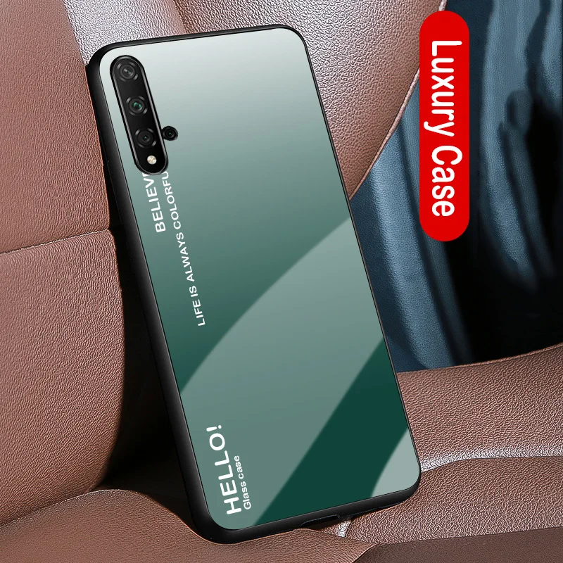 Чехол для huawei honor 20S противоударный градиентный чехол из закаленного стекла 20 pro 10i