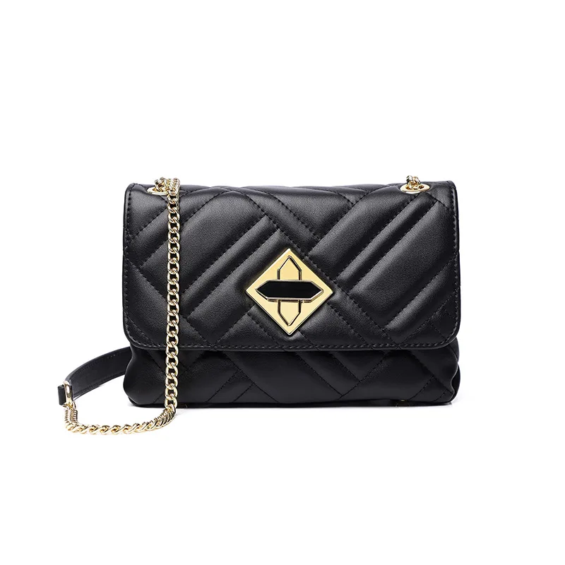 

Red bag women's wedding Bag Fashion texture simple rhombic chain 2020 new fashion Versatile Single Shoulder Messenger Bag