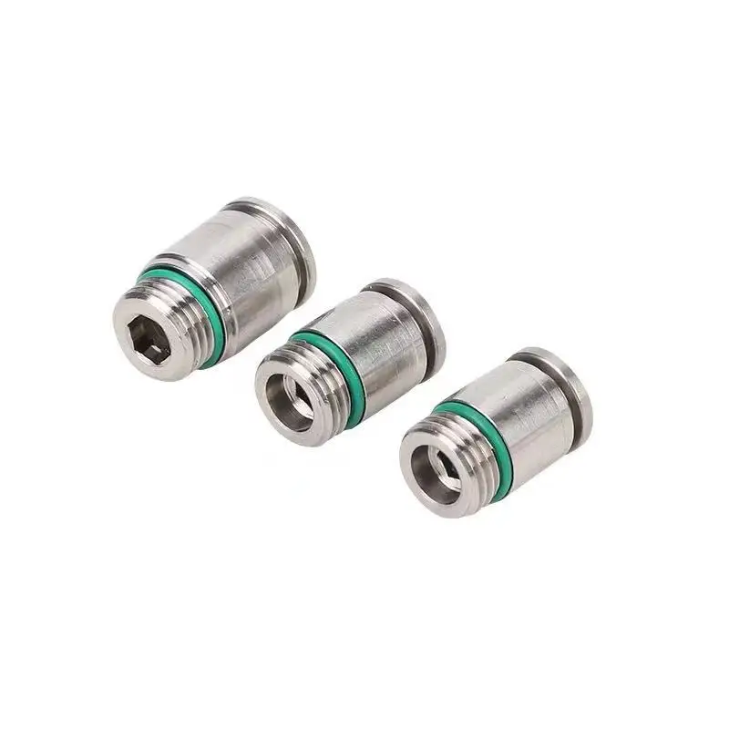 

304 stainless steel products POC hexagon quick plug G thread pneumatic connector air pipe quick plug connector4mm/6mm/10mm/12mm