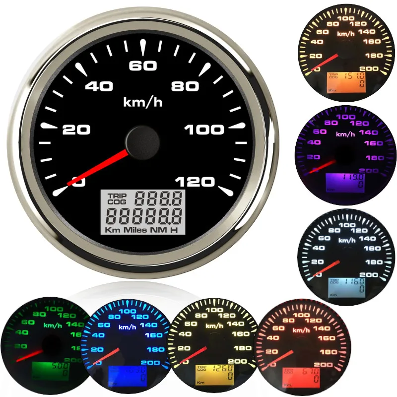 Одометры скорости для лодки и автомобиля измеритель с ЖК дисплеем подсветкой 7