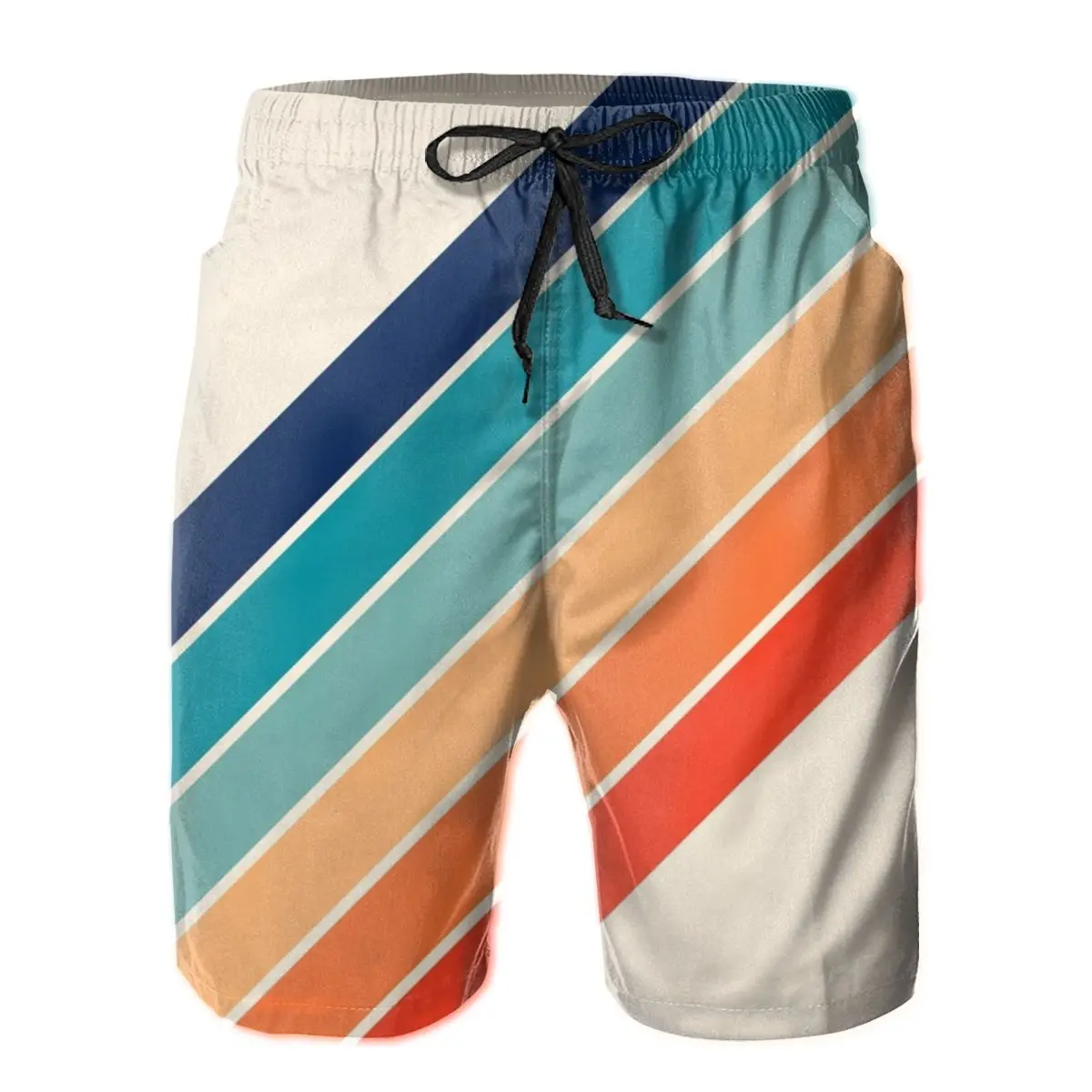 

Мужские спортивные штаны в полоску ретро серфинг пляжные плавки для плавания спортивные быстросохнущие сетчатые Повседневные Симпатичные...