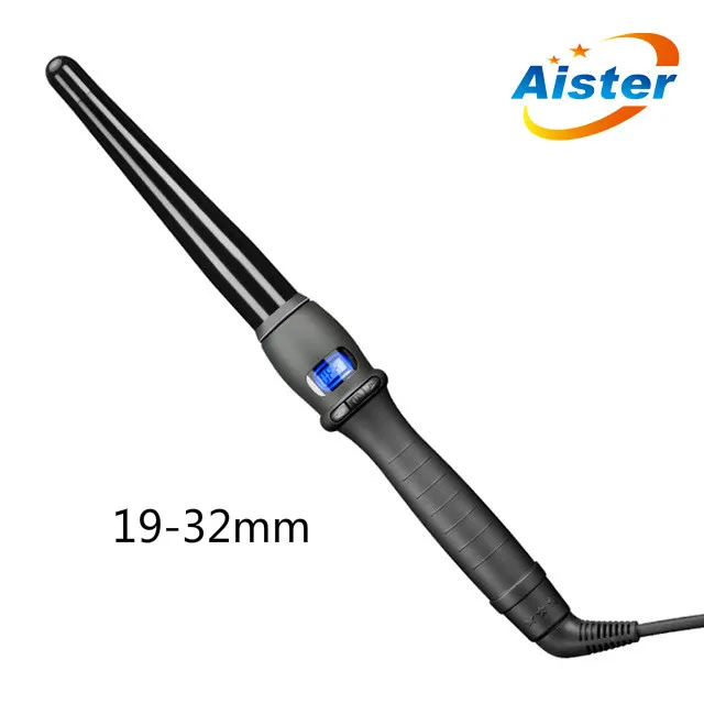 19-32mm EU Plug Электрические щипцы для завивки волос, профессиональные щипцы для завивки волос, коническая Плойка для завивки волос, гофрированная глубокая волна, стайлер, керамический инструмент для укладки - Цвет: 19-32mm EU Plug
