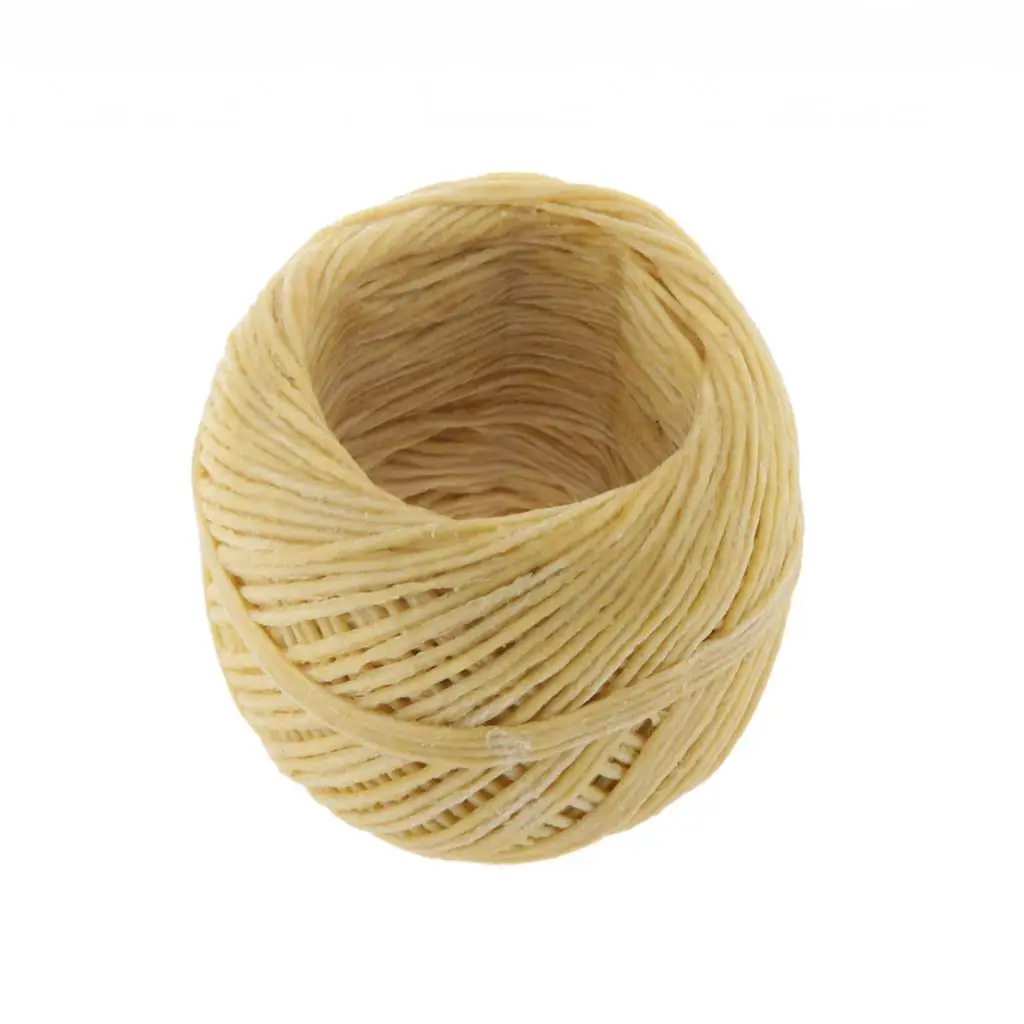 Оптом органические фитиль пчелиный воск покрытие свеча DIY 200ft 0 1 см 2 типа