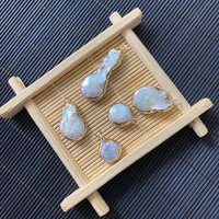 8x15 15x33mm oblate shape natural freshwater pearl pendant jewelry charms for diy jewelry making necklace bracelet flat round