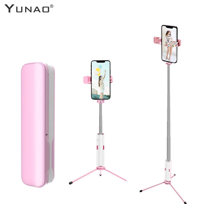 YUNAO M1 Bluetooth селфи палка карманная портативная максимальная длина 750 мм модная мини