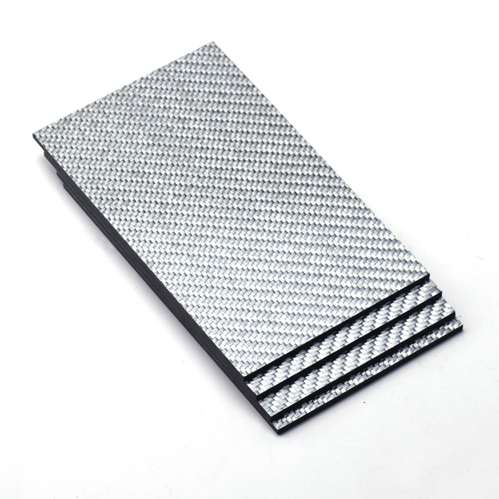 Hoja de fibra de carbono de Color 3K, 400x500mm, mate, liso, brillante, espesor 0,5-2,5mm, 100% laminado de alta temperatura, oro, azul, plata, Rojo-3
