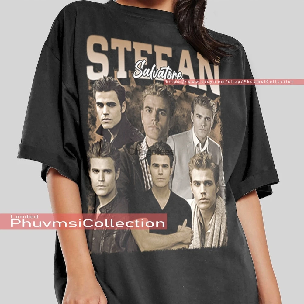 Футболка Стефан Сальваторе Дневники вампира ТВ сериал Пол Уэсли Винтажная