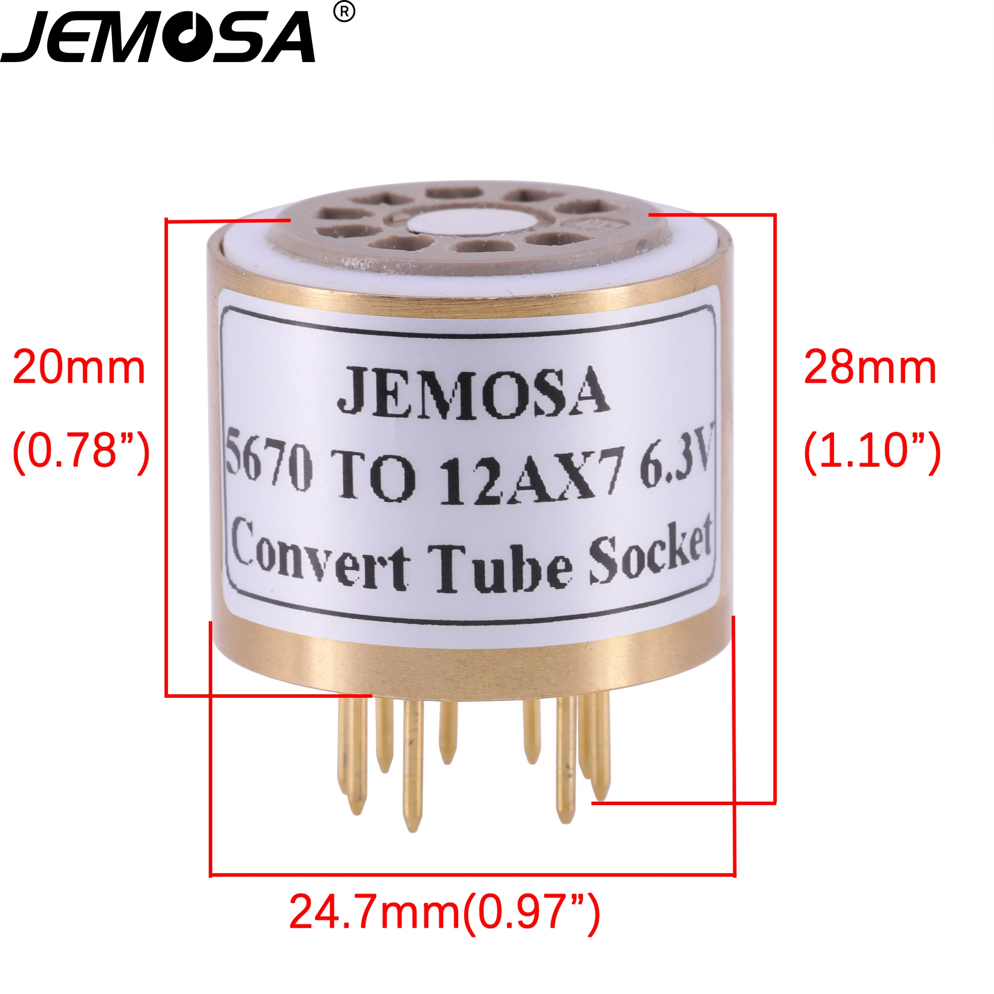 1PC 6N3 6H3N 369A 5670 TO 12AX7 12AU7 ECC82 ECC83 6.3V DIY Audio Amplifier Vacuum Tube Convert Socket Adapter HIFI | Электроника