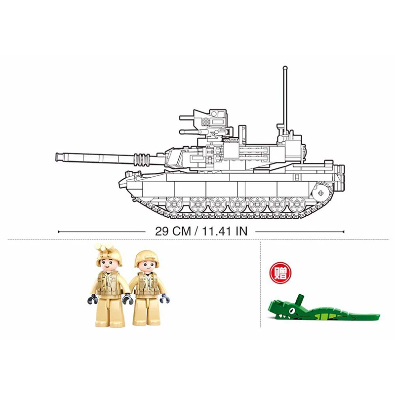 SLUBAN новый мировой войны 2 Военная Униформа США Абрамс M1A2 боевой танк установка