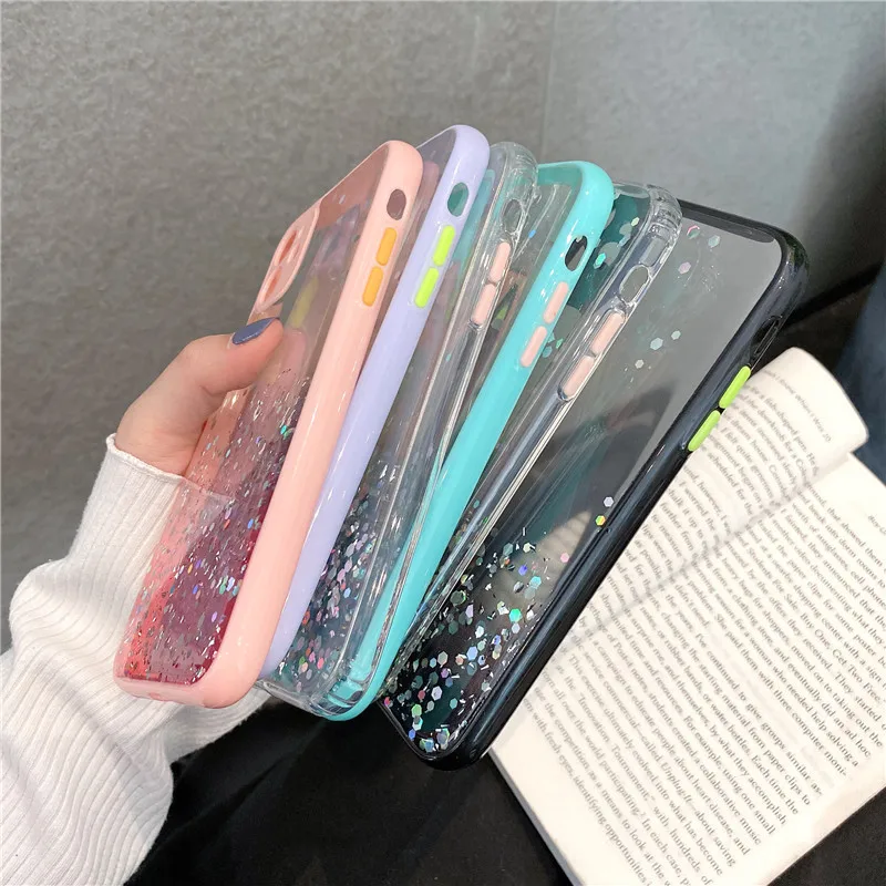Яркий блестящий мягкий чехол из ТПУ с сердечками для huawei P30 Pro чехол-накладка p20 Lite