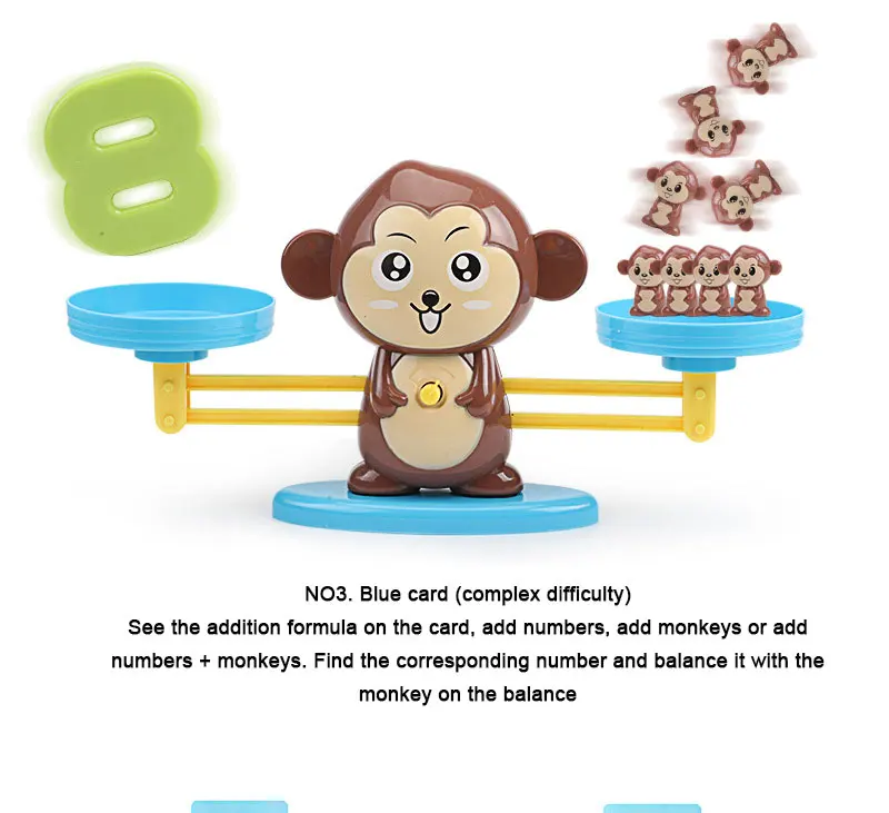 Монтессори обезьяна и щенок цифровая балансировочная доска игра развивающая