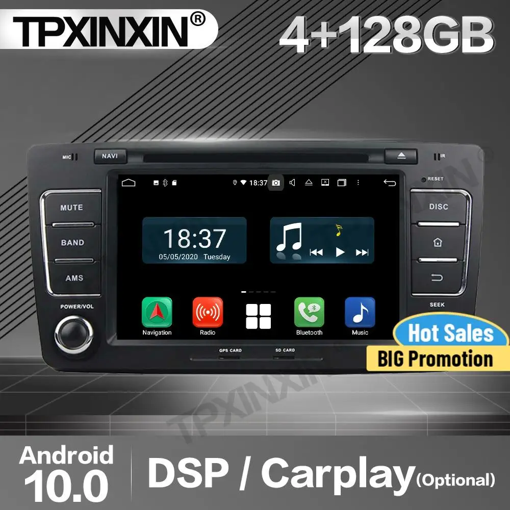 

4 + 128 г Carplay автомобильный радиоприемник 2 Din стерео приемник Android для iPhone/IPad/для Skoda Octavia 2012 DSP GPS навигации плеер аудио Регистраторы головное ус...
