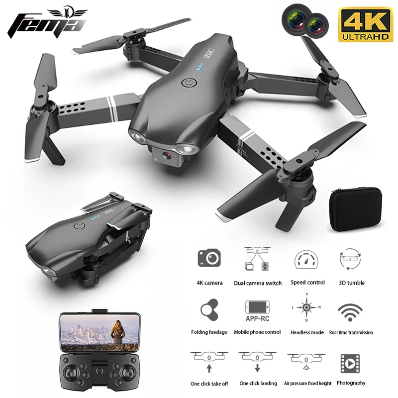 

Квадрокоптер FEMA S602 с двойной камерой 4K HD, Wi-Fi, FPV