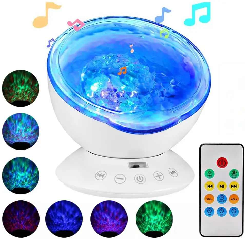 Ocean Galaxy Light Projector,Ocean Wave Projector LED Night Light Lamp with Music Speaker for Bedroom Living Room Decor enlarge
