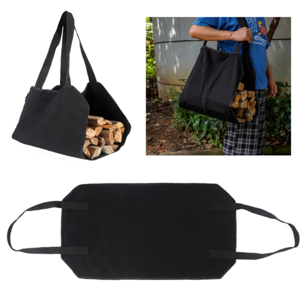 

Canvas Firewood Carrier Bag Portable Outdoor Camping Firewood Log Carry Storage Pouch1