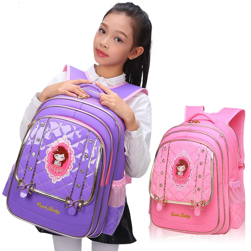 Bags Children School 2023 girls Orthopedic school backpack kids schoolbag Waterproof Princess Backpack Teenager Mochila Infantil