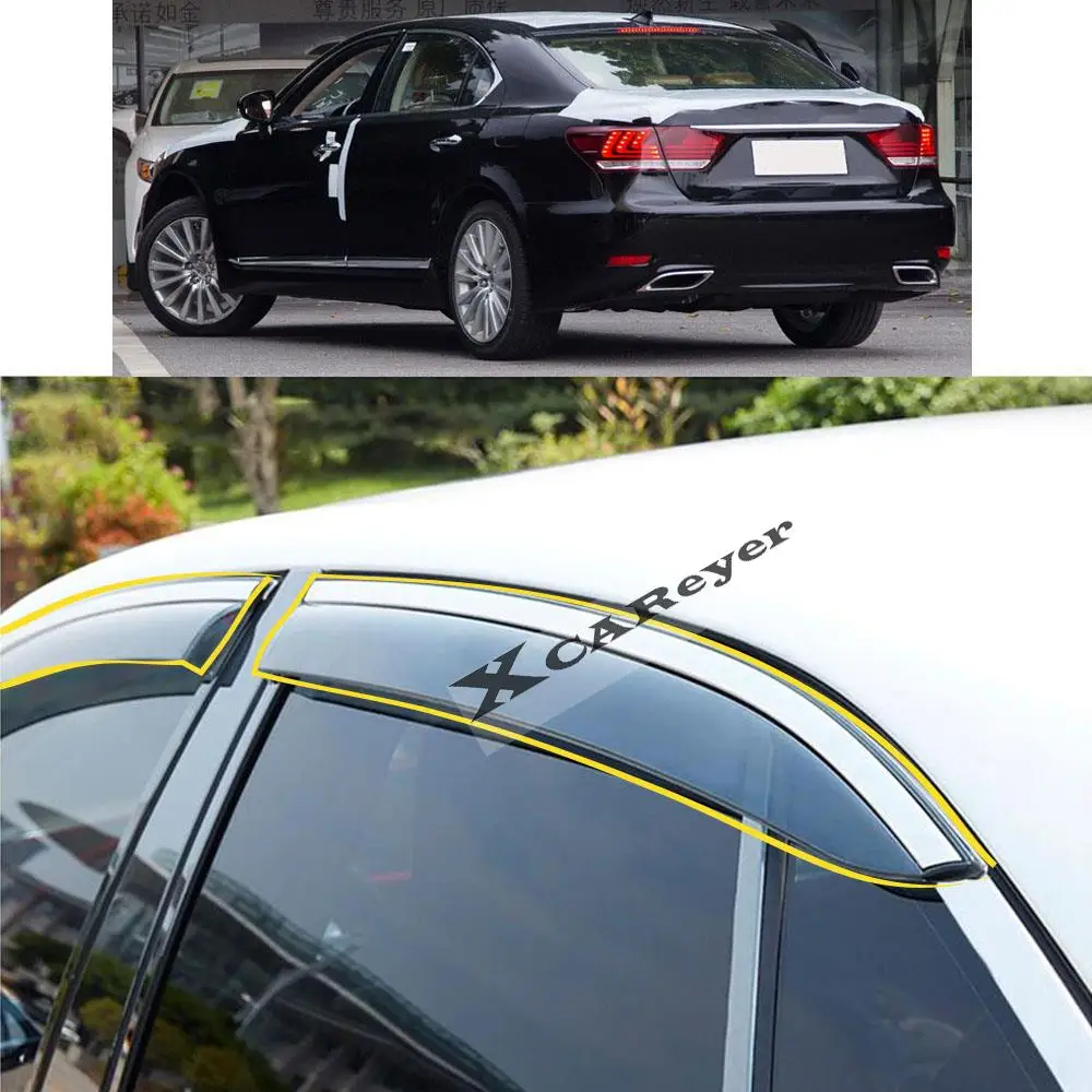 

For LEXUS LS LS350 LS460 LS460L 2013 2014 2015 2016 2017 Car Sticker Plastic Window Glass Wind Visor Rain/Sun Guard Vent
