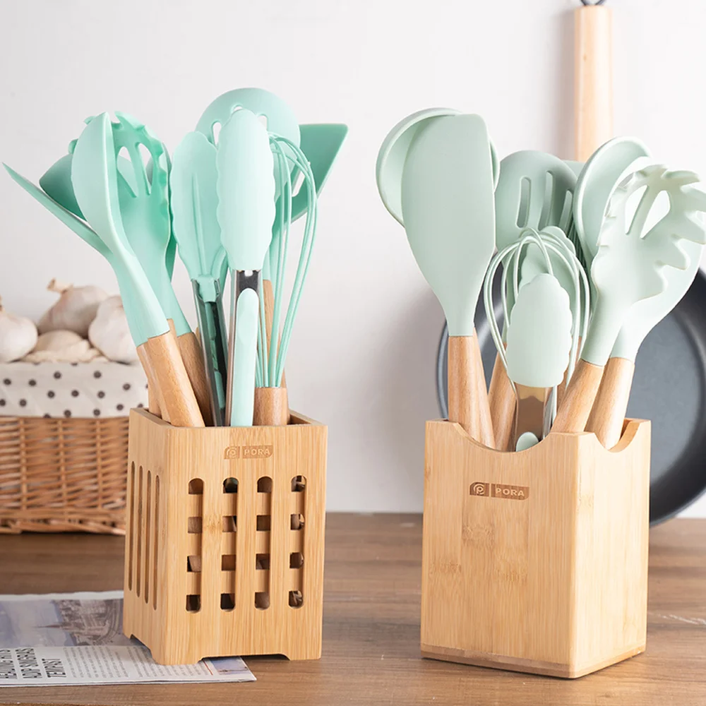 Силиконовый кухонный набор кухонная утварь 9/12 шт антипригарный шпатель +набор