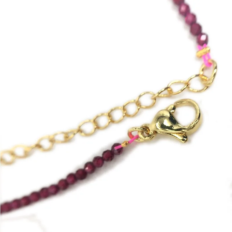 Модное ожерелье с гранеными драгоценными камнями 2-3 мм колье бусинами