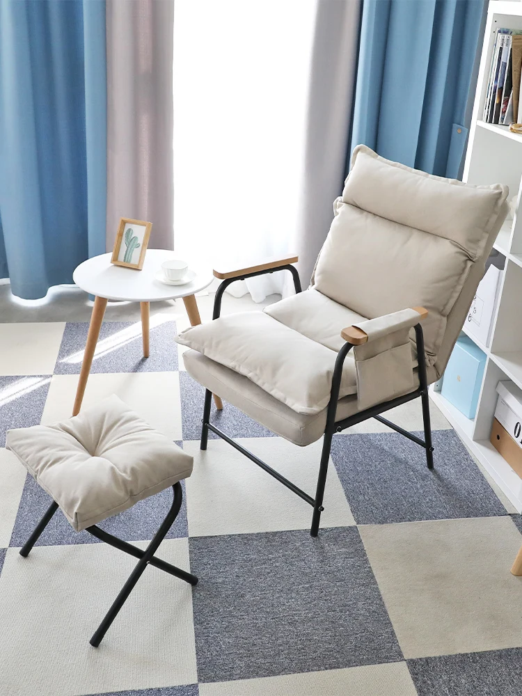 

Home computer chair office lazy sofa chair bedroom Nordic log dormitory backrest gaming chair gaming chair