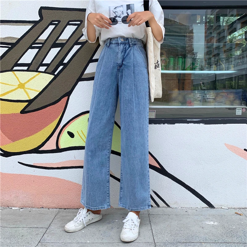 Hyuna, стиль знаменитостей, ковбойские свободные штаны, женские, корейский стиль, свободные, универсальные, прямые, длина до пола, брюки для студентов, повседневные