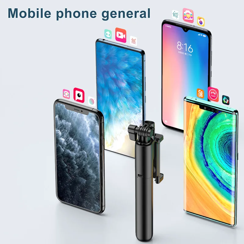 

MAMEN Wireless Bluetooth Selfie Stick For iPhone 12 Pro 7 8 For Samsung Galaxy Foldable Handheld Monopod Shutter Remote Tripod