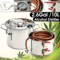 efficient distiller 10l 2 gallon alambic alcohol still stainless copper diy brew water wine essential oil brewing kit