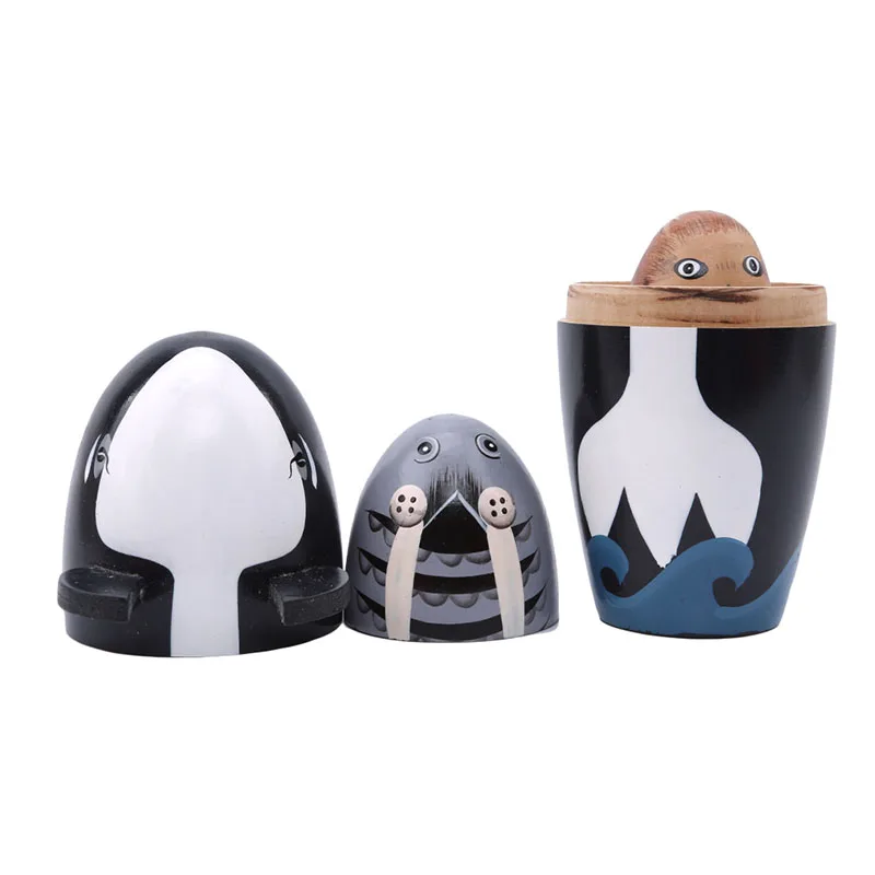 

Boys Girls Wooden Matryoshka Dolls Toys Russian Nesting Dolls Best Wishes Kids Christmas New Year Gift Handmade Crafts