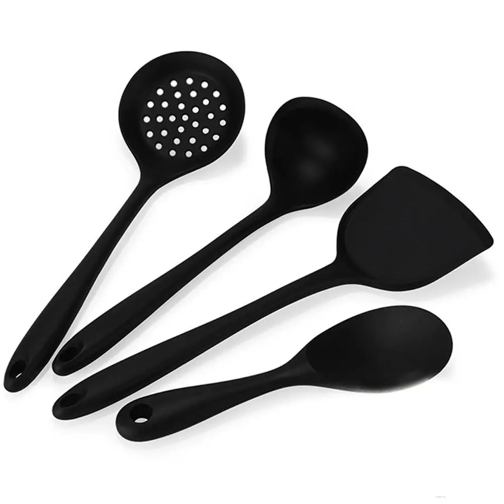 

2020 Kitchen Tools Silica Gel Kitchen Ware 4 Pieces in a Set Cooking Shovel Non-Stick Oil Non-stick Pot Ladel Set Kitchenware