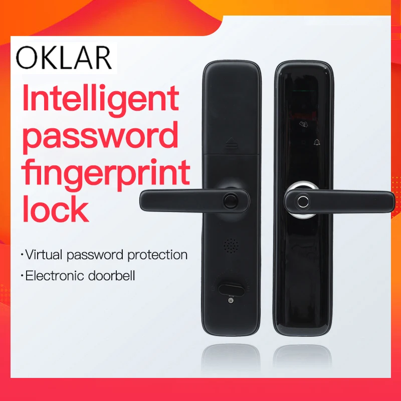 OKLAR биометрический электронный дверной замок смарт со сканером отпечатка пальца