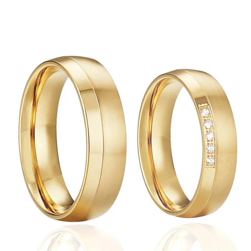 Парные обручальные кольца для мужчин и женщин 1 пара влюбленных Альянс 14 к